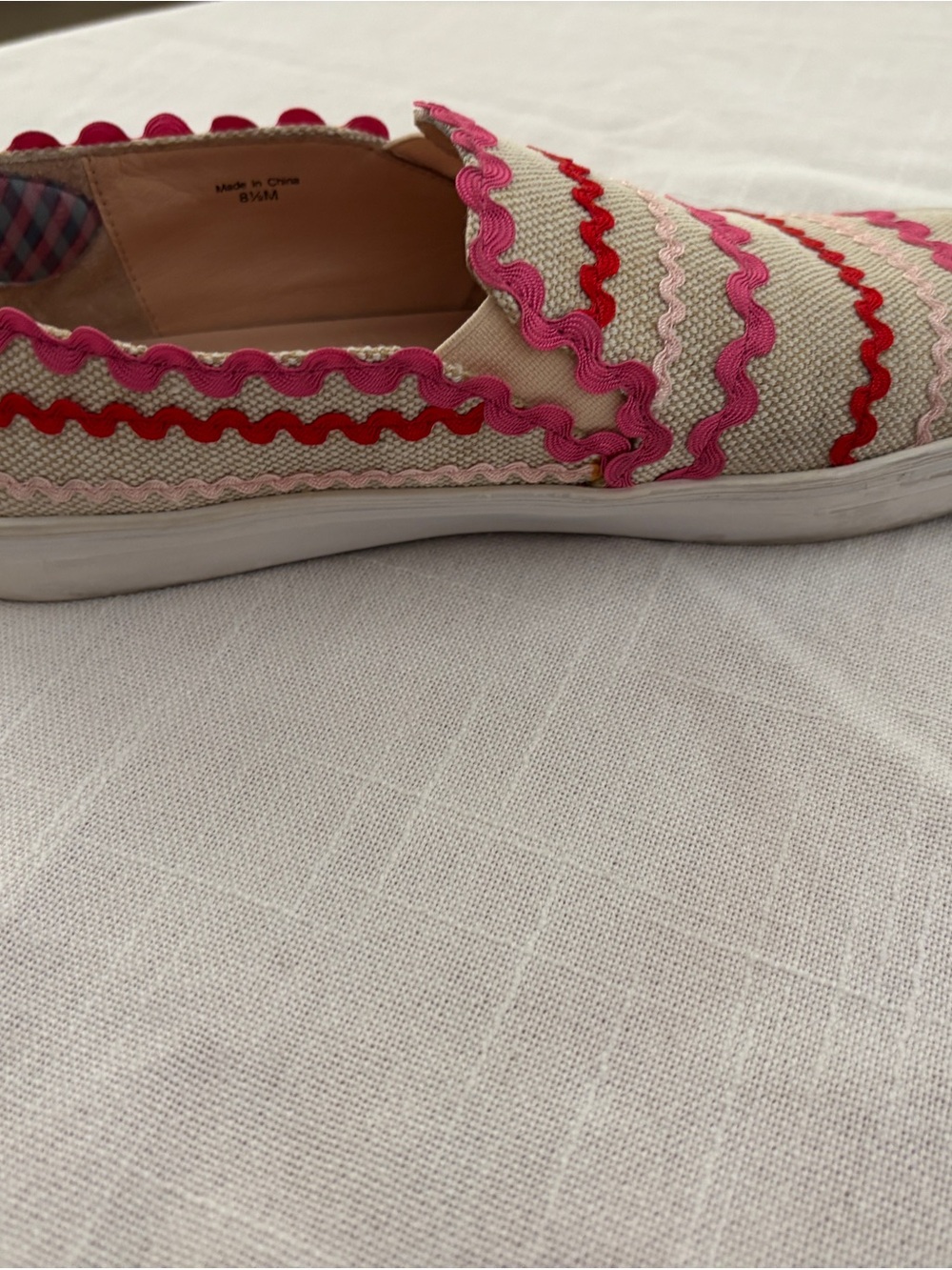 Super Fun Kate Spade Picnic Rosa Plum Slip On Sneakers ~ Women’s 8.5 - Picture 9 of 10